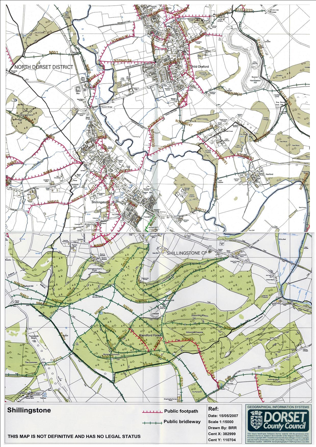 Dorset Council Footpaths Map